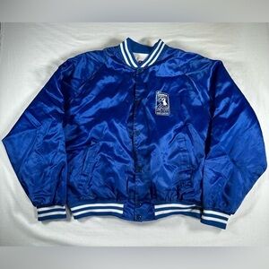 Vintage MVP Corp Canon Long Island Marathon Racing Jacket 1995 Blue Mens Size XL